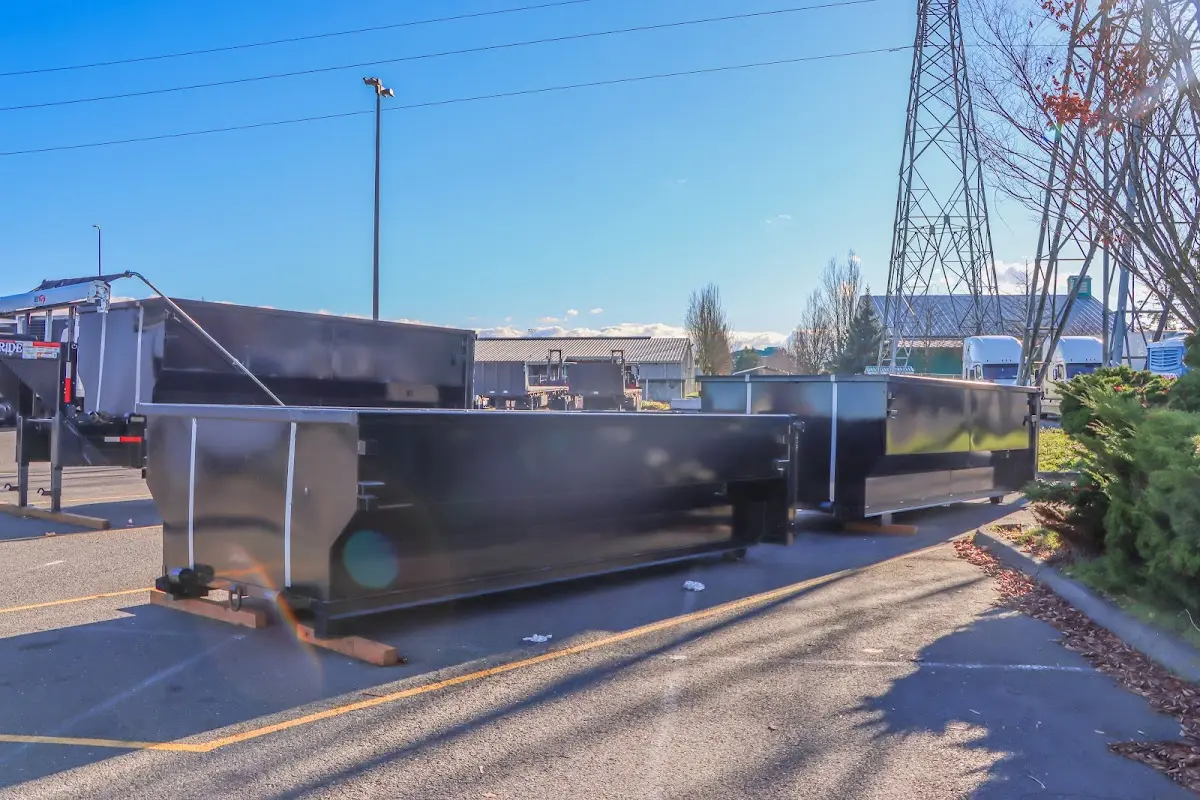 Roll-off dumpster ready for waste disposal at job site for Estate Cleanout Dumpster Rental in Willow Oak